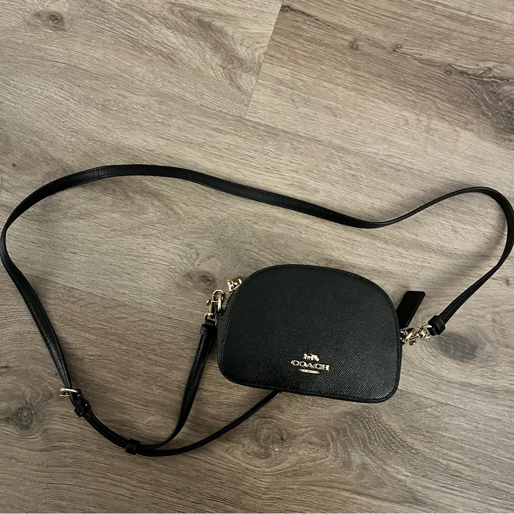 Coach Black Leather Crossbody Camera Bag - Picture 2 of 10